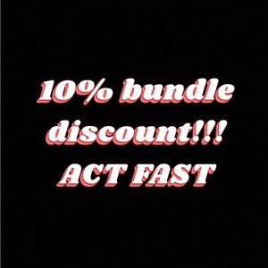 Bundle up to 7 items and get 10 percent off!